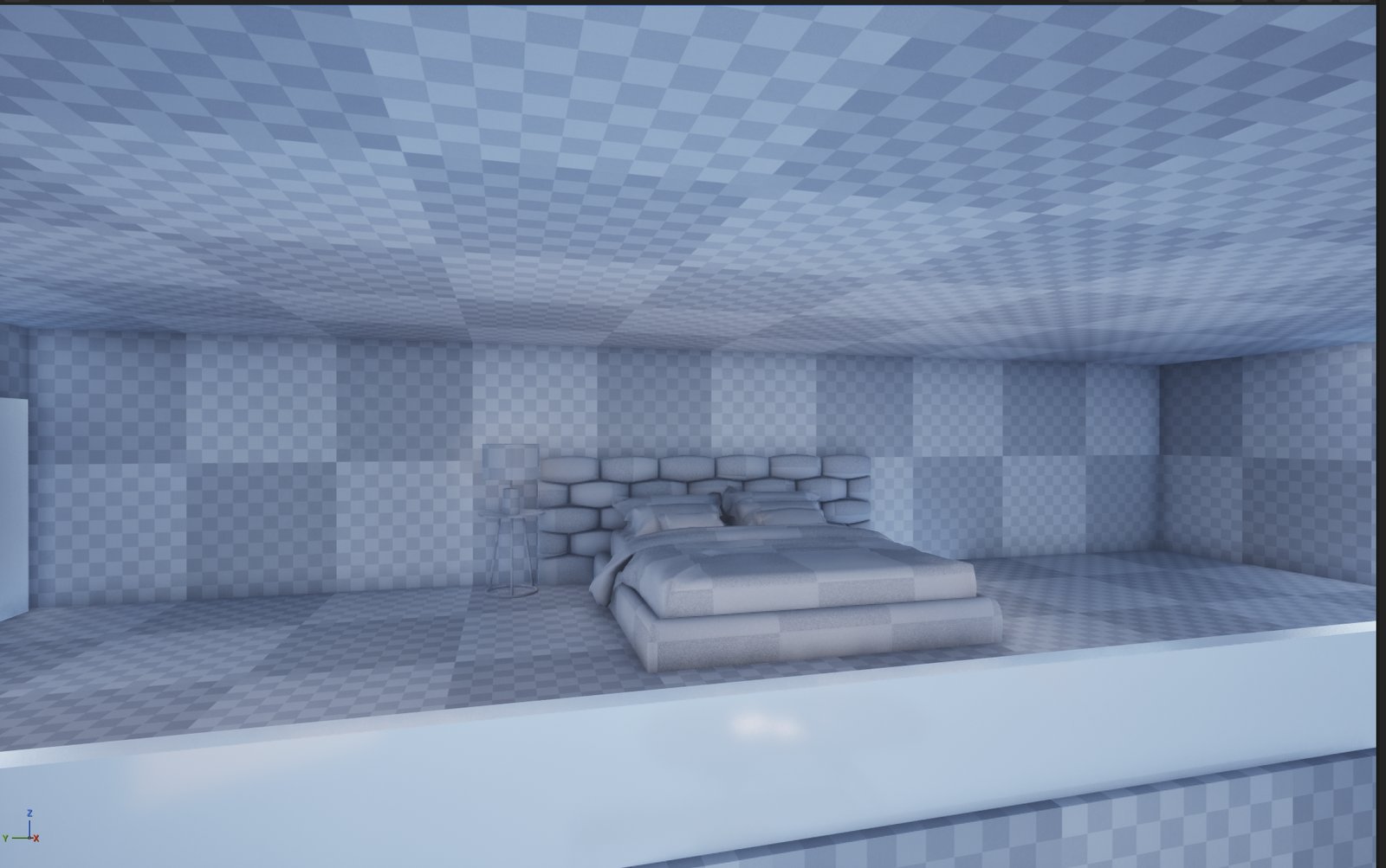 ODD Studio Loft greybox living space with staircase