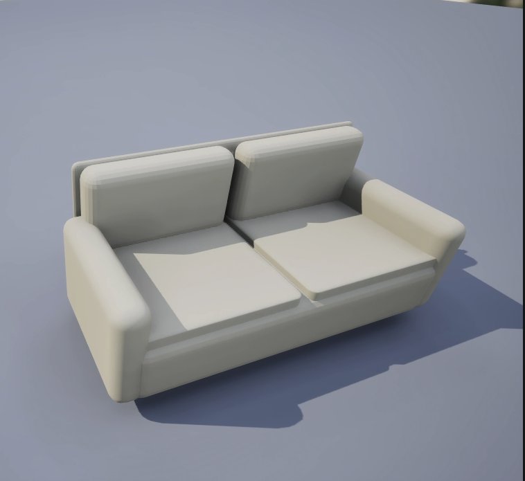 Couch, isolated render