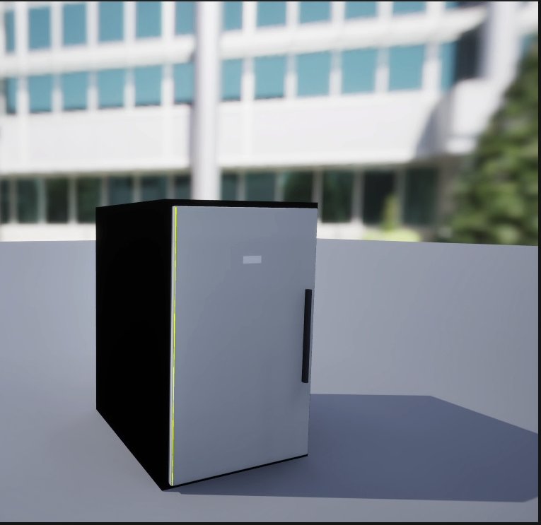 Mini fridge, isolated render
